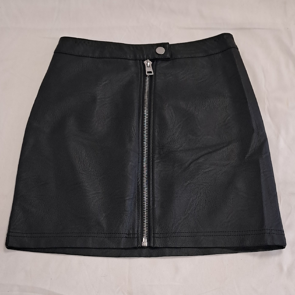 Black Leather Mini Skirt